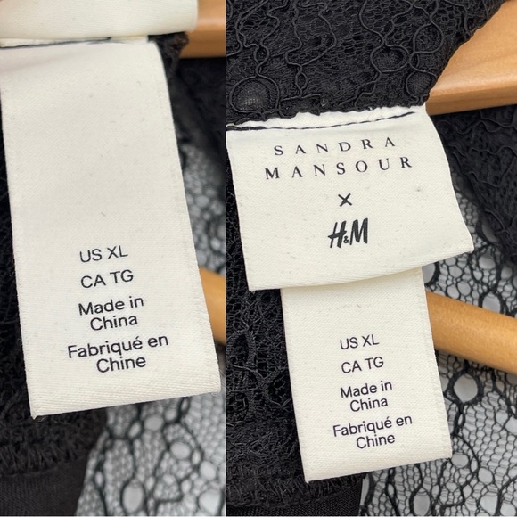 SANDRA MANSOUR x H&M TULLE-SKIRT LACE DRESS XL - Picture 9 of 11